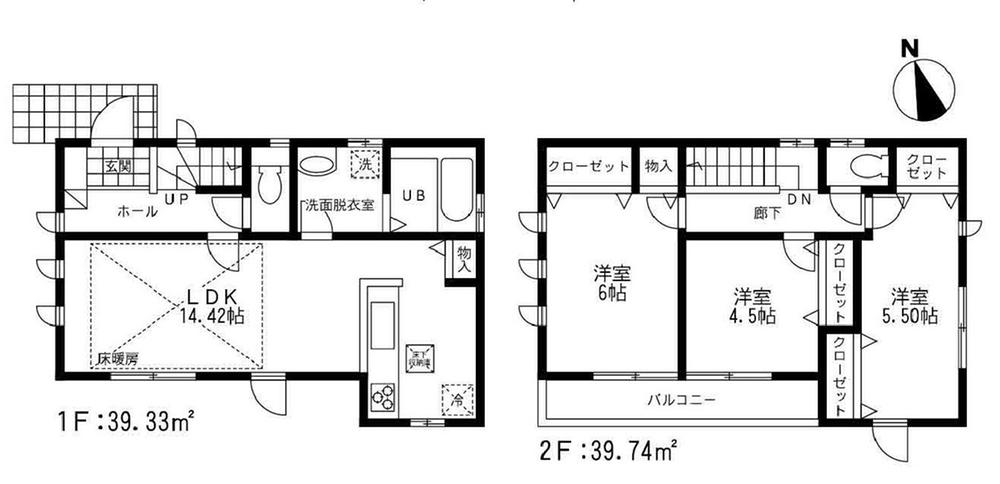 Floor plan. 38,800,000 yen, 3LDK, Land area 100.01 sq m , Building area 79.07 sq m