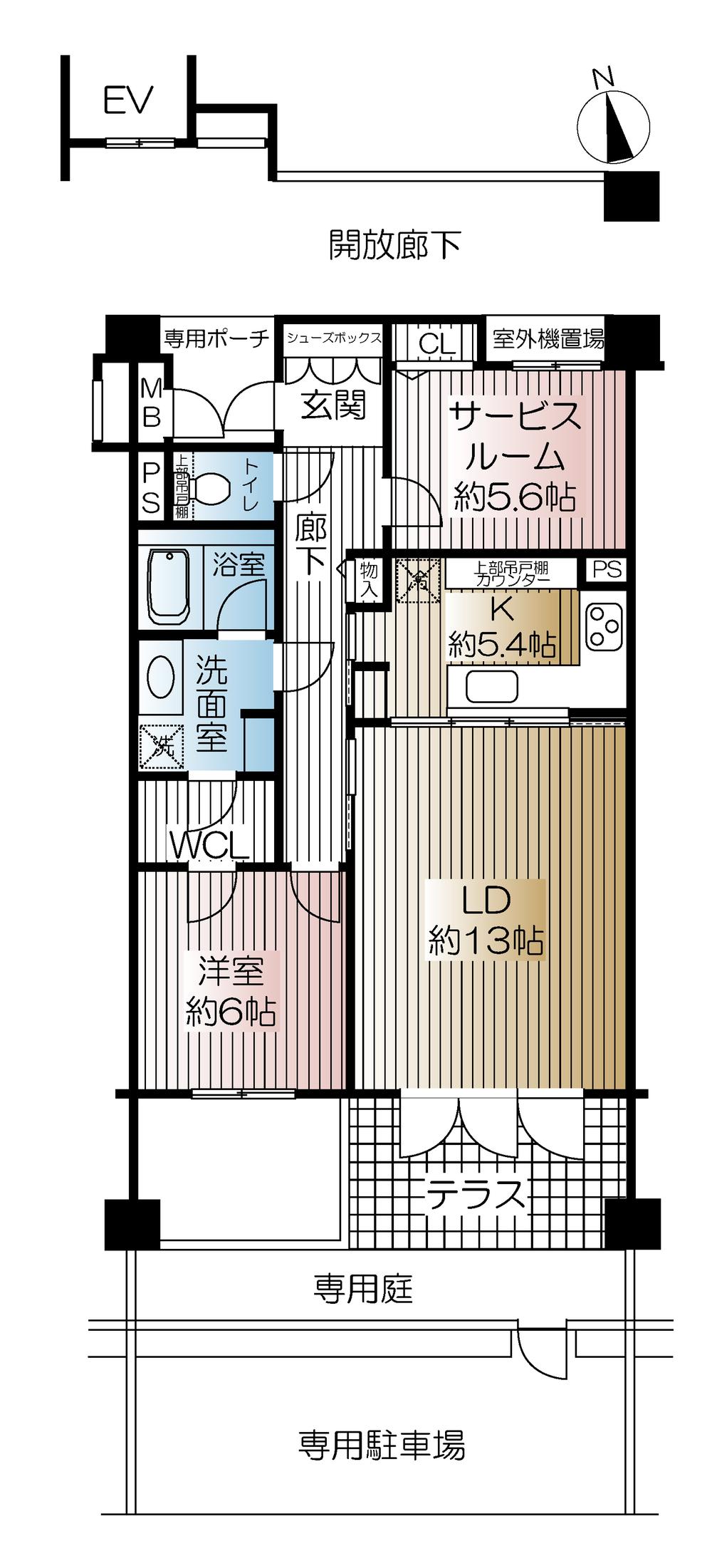 Floor plan. 1LDK + S (storeroom), Price 36,800,000 yen, Occupied area 71.42 sq m