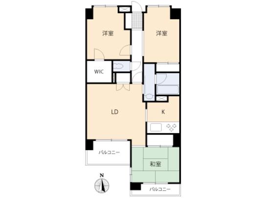 Floor plan. 3LDK, Price 29 million yen, Footprint 65.4 sq m , Balcony area 9.42 sq m floor plan