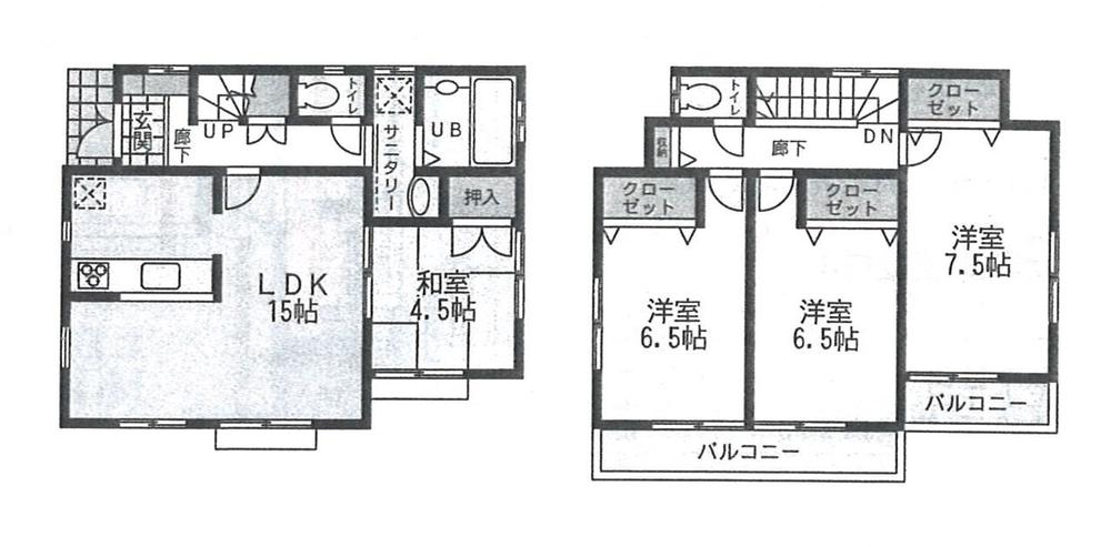 Floor plan. (8 Building), Price 39,800,000 yen, 4LDK, Land area 158.64 sq m , Building area 94.8 sq m