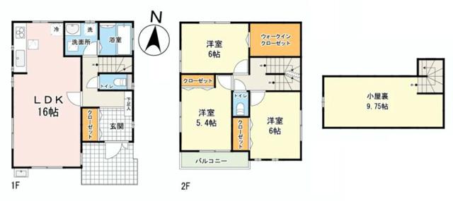 Floor plan. (3 Building), Price 41,800,000 yen, 3LDK, Land area 105.76 sq m , Building area 90.25 sq m