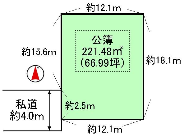 Compartment figure. Land price 94,800,000 yen, Land area 221.48 sq m