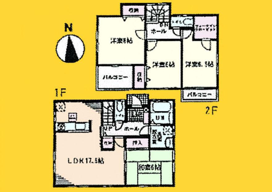 Floor plan. (3 Building), Price 47,800,000 yen, 4LDK, Land area 199.29 sq m , Building area 105.15 sq m