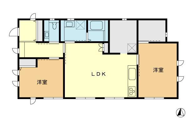 Floor plan. 33,800,000 yen, 2LDK + S (storeroom), Land area 260 sq m , Building area 79.49 sq m floor plan