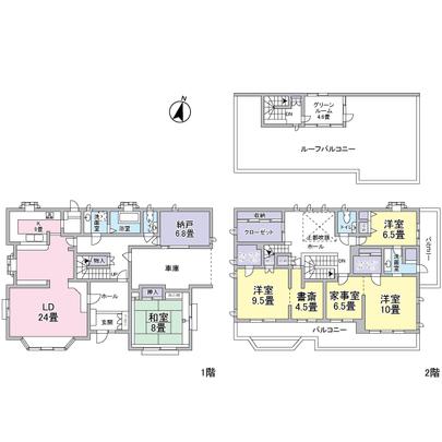 Floor plan. LD24 tatami 4LD ・ K + closet type The building is Sekisui House