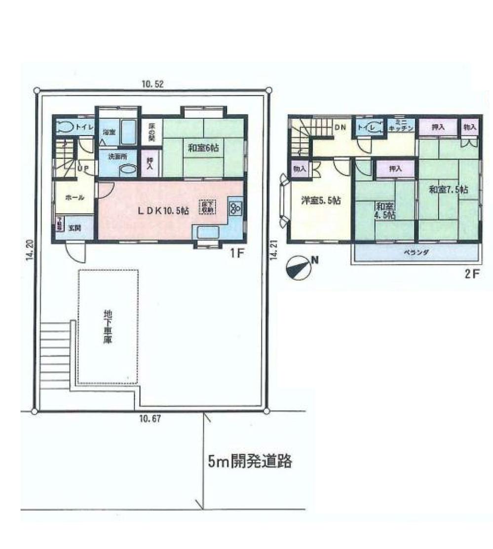 Floor plan. 22.5 million yen, 4LDK, Land area 150.72 sq m , Building area 89.42 sq m