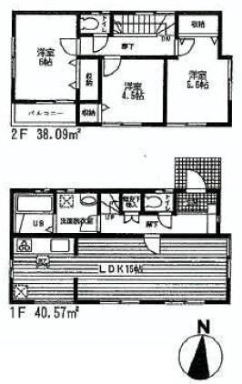 Floor plan. 34,800,000 yen, 3LDK, Land area 98.61 sq m , Building area 78.66 sq m