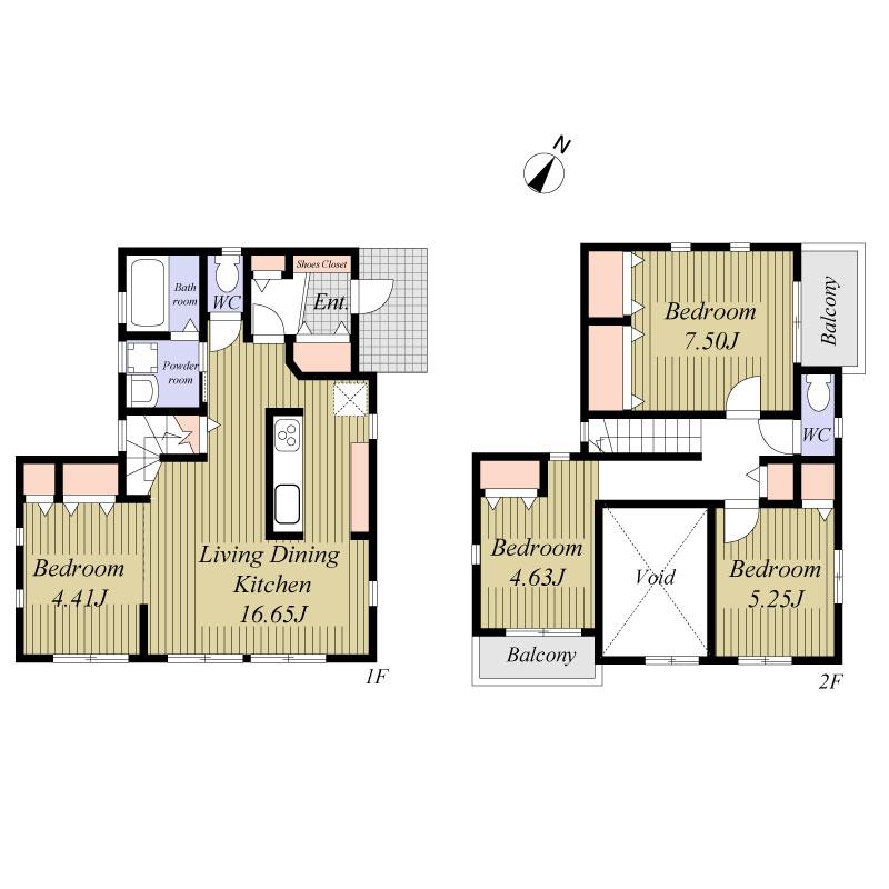 Floor plan. 34,800,000 yen, 3LDK, Land area 138.67 sq m , Building area 98.01 sq m