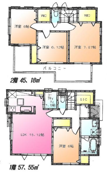 Floor plan. 46,800,000 yen, 4LDK, Land area 510.57 sq m , Building area 129.81 sq m Mato
