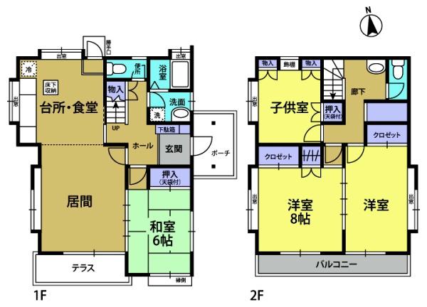 Floor plan. 18 million yen, 4LDK, Land area 178 sq m , Building area 109.88 sq m