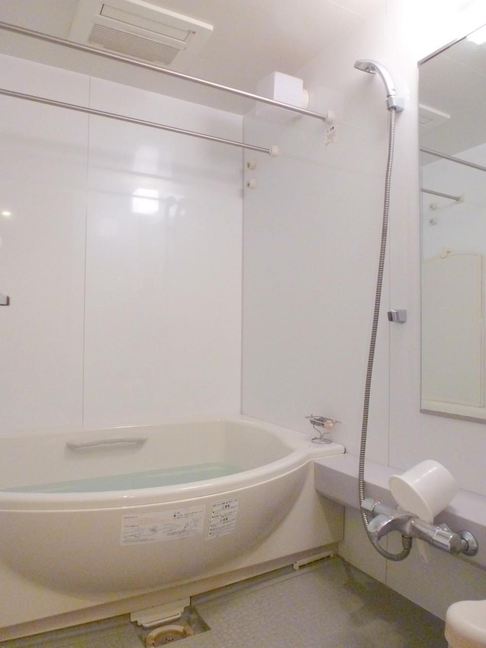 Bathroom. Bathroom with bathroom heating dryer.