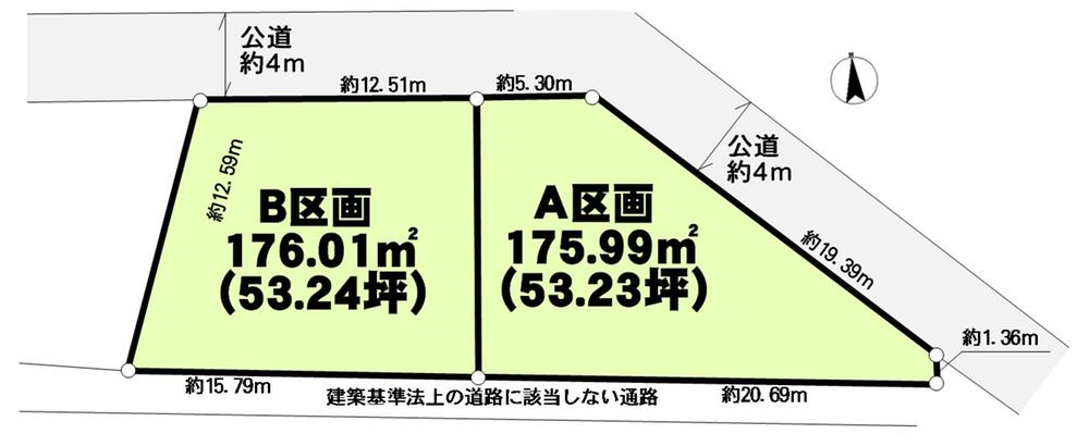 Compartment figure. Land price 14.8 million yen, Land area 175.99 sq m
