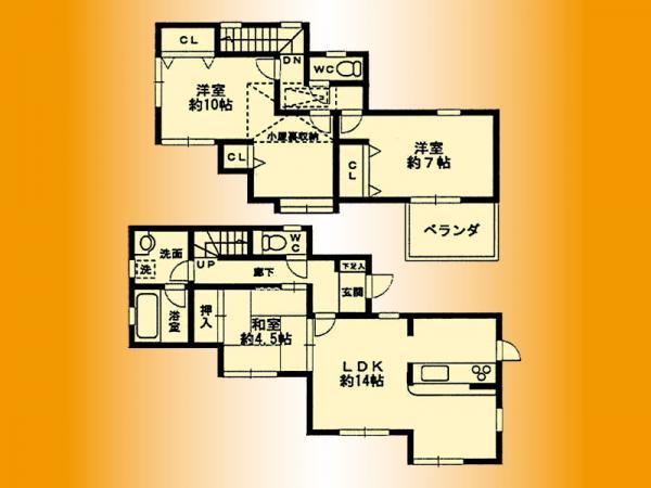 Floor plan. 22,800,000 yen, 3LDK, Land area 180.75 sq m , Building area 89.84 sq m