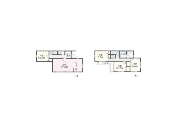 Floor plan. 26,800,000 yen, 4LDK, Land area 125.54 sq m , Building area 96.05 sq m