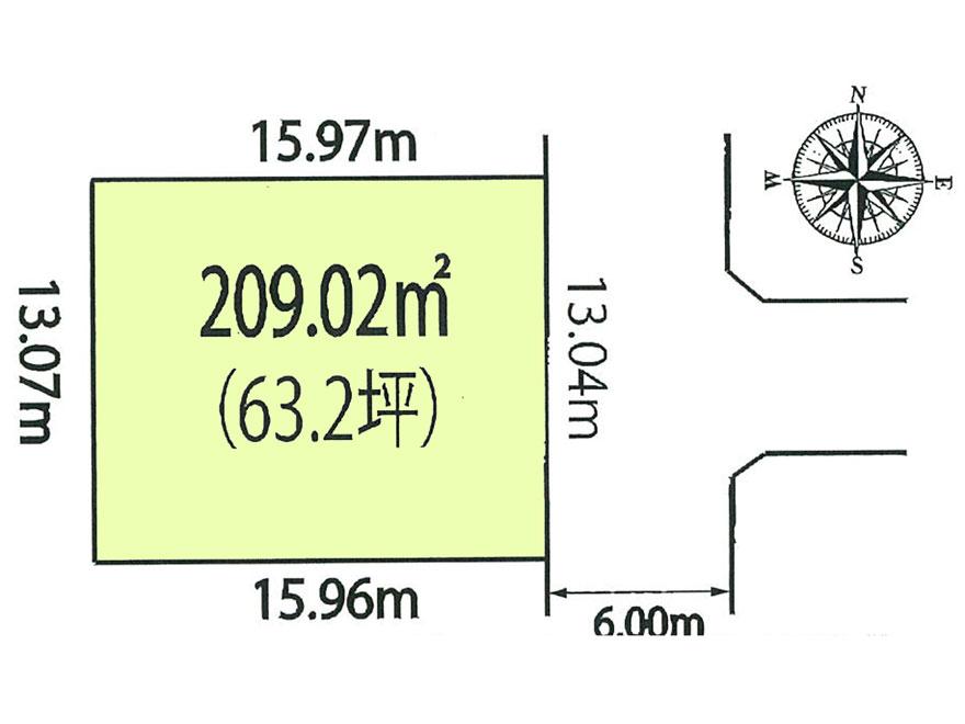 Compartment figure. Land price 36 million yen, Land area 209.02 sq m