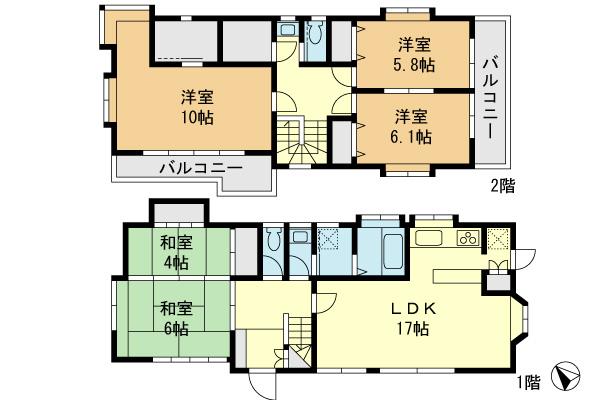 Floor plan. 28.8 million yen, 4LDK, Land area 148.76 sq m , Building area 123.01 sq m floor plan