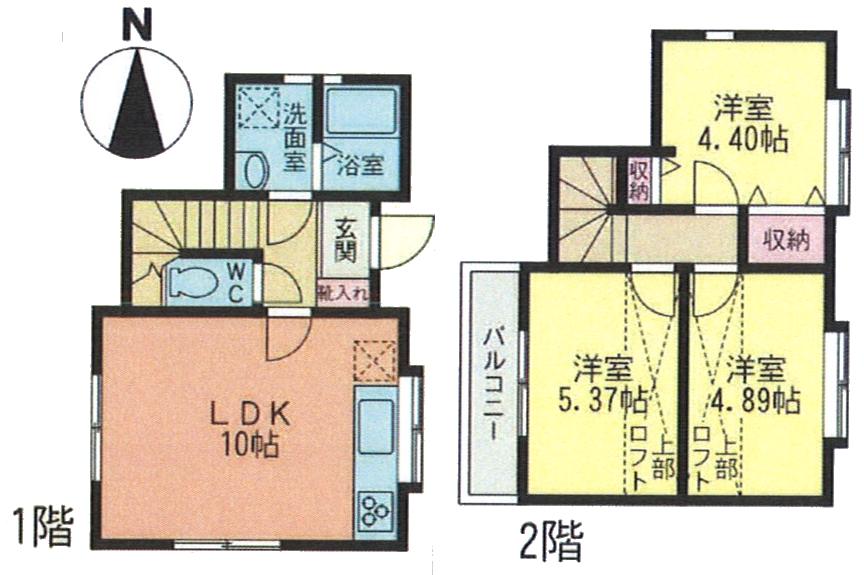Floor plan. 24,800,000 yen, 3LDK, Land area 73.92 sq m , Building area 58.31 sq m