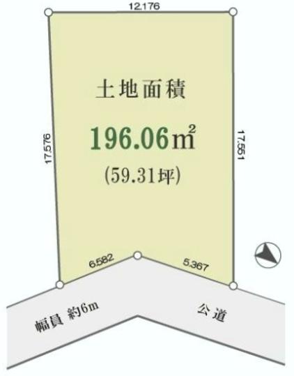 Compartment figure. Land price 23.8 million yen, Land area 196.06 sq m