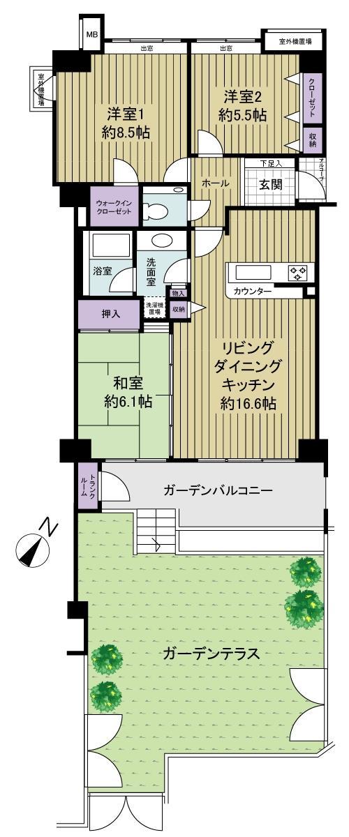 Floor plan. 3LDK, Price 24,800,000 yen, Occupied area 81.19 sq m , Balcony area 11.04 sq m