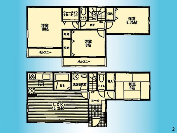 Floor plan. 38,300,000 yen, 4LDK, Land area 127.67 sq m , Building area 102.68 sq m