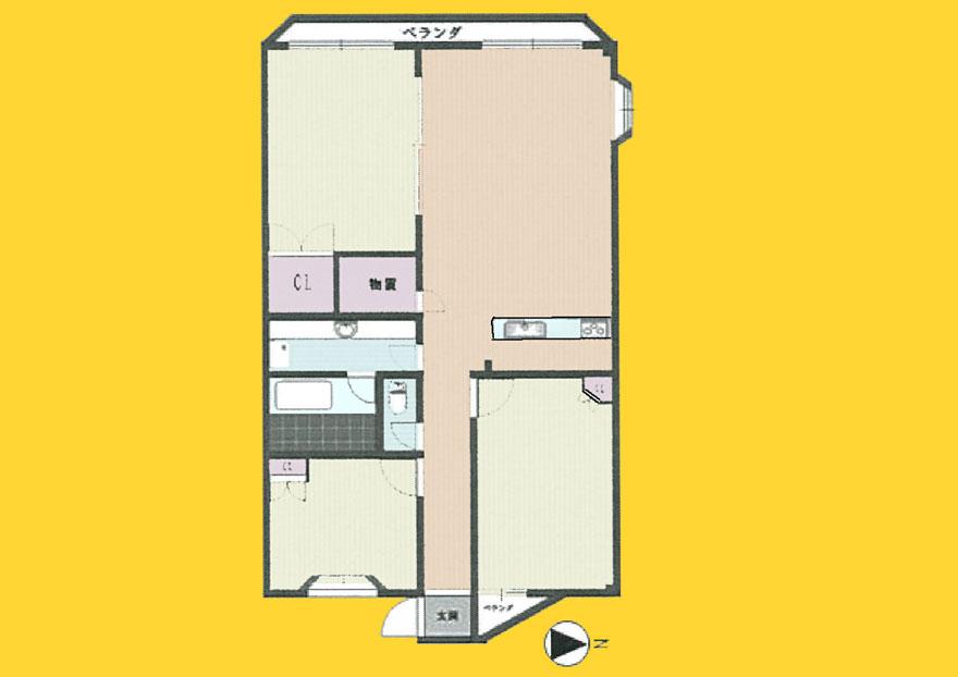 Floor plan. 3LDK, Price 24,900,000 yen, Occupied area 70.87 sq m