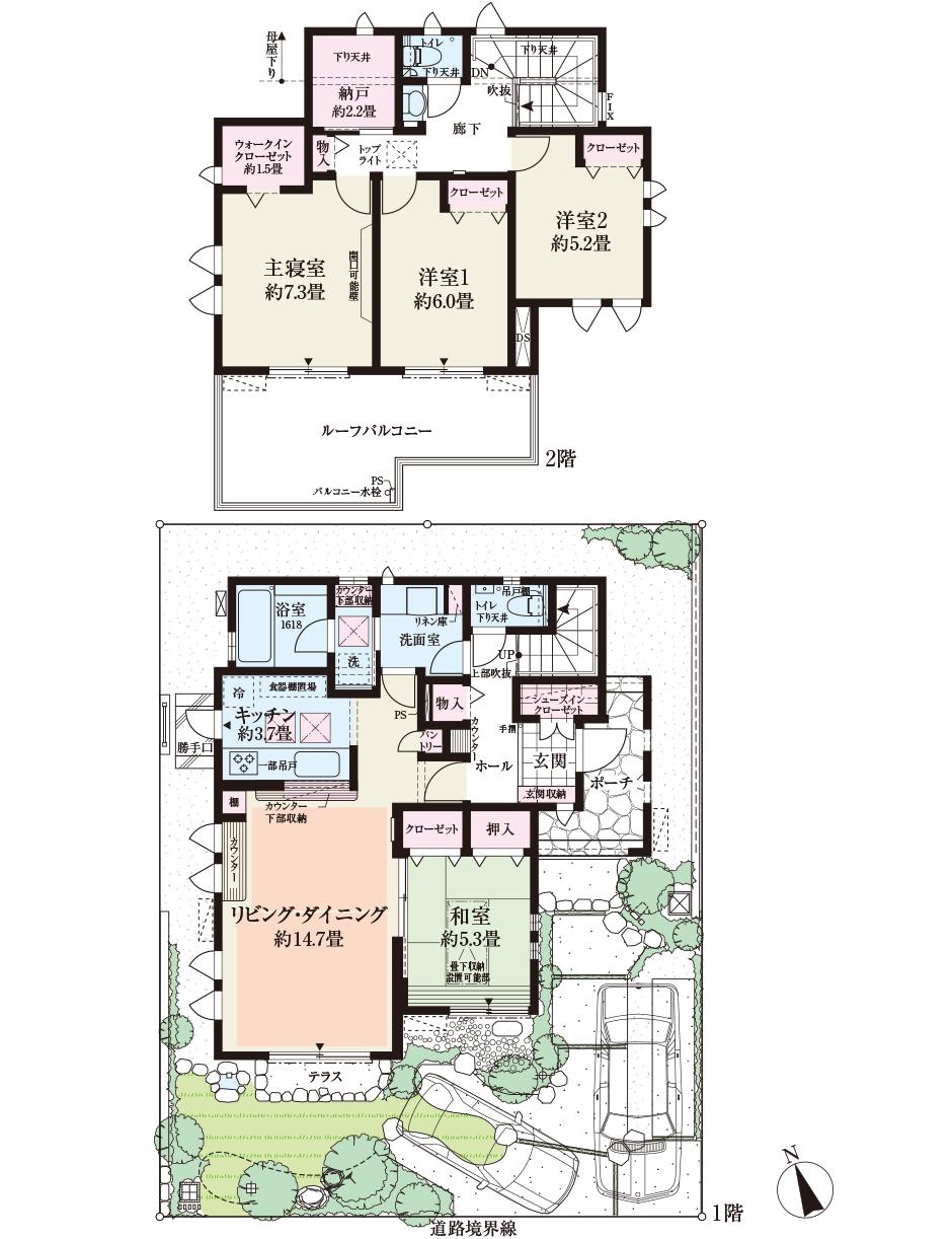 Floor plan. (126 Building), Price TBD , 4LDK+S, Land area 151.89 sq m , Building area 117.39 sq m