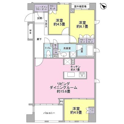 Floor plan. 3LD ・ K type