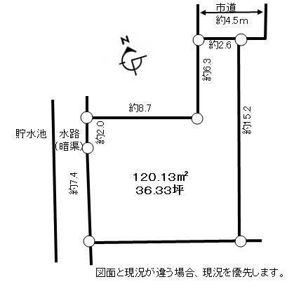 Compartment figure. Land price 17.8 million yen, Land area 120.13 sq m