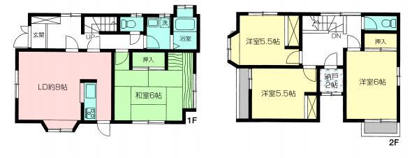 Floor plan. 26 million yen, 4LDK, Land area 130.77 sq m , Building area 93.56 sq m