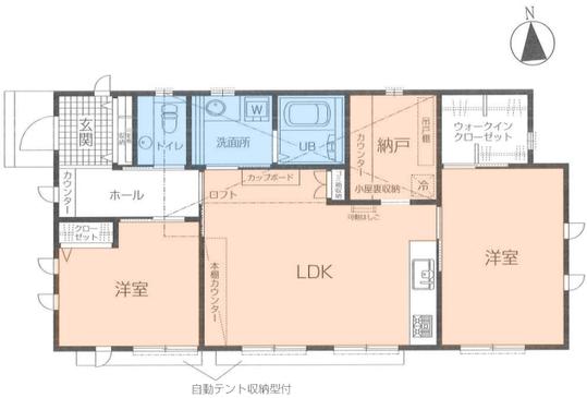 Floor plan. 33,800,000 yen, 2LDK, Land area 260 sq m , Building area 79.49 sq m