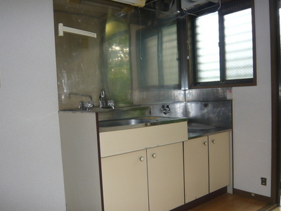 Kitchen. Two-burner gas stove can be installed.