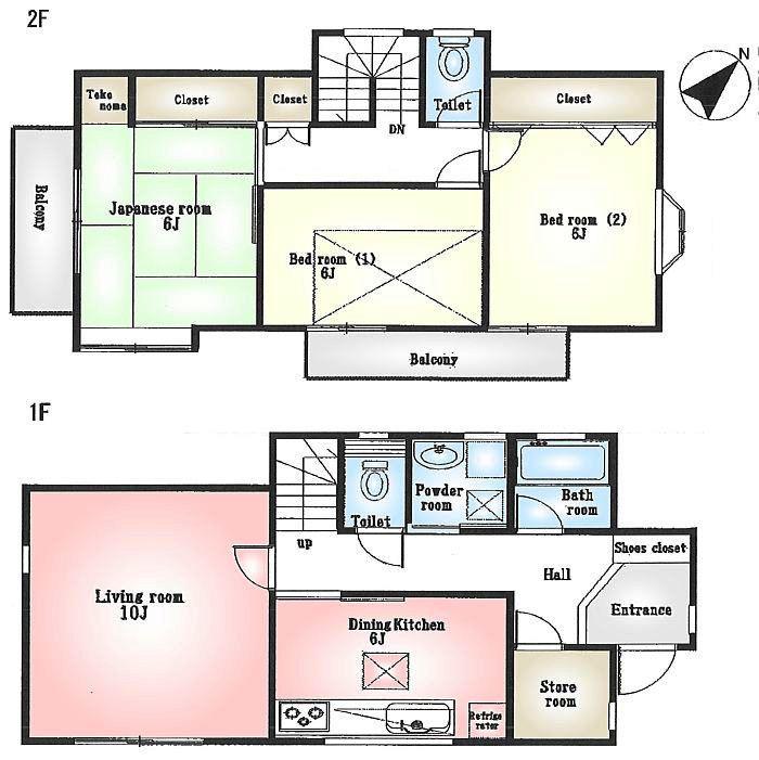 Floor plan. 34,800,000 yen, 3LDK + S (storeroom), Land area 125.15 sq m , Building area 92.73 sq m floor plan