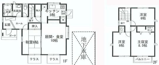 Floor plan. 24,800,000 yen, 4LDK, Land area 195 sq m , Building area 99.37 sq m
