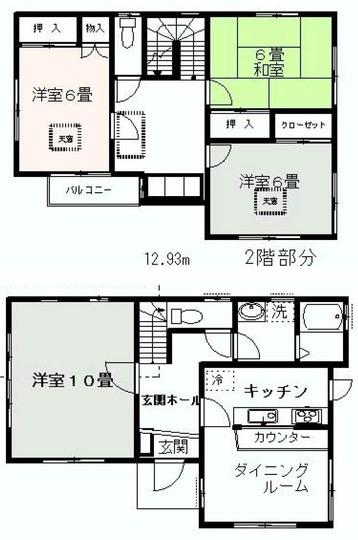 Floor plan. 30,800,000 yen, 4DK, Land area 125.88 sq m , Building area 98.7 sq m