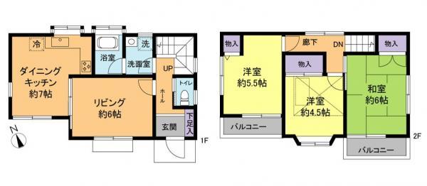 Floor plan. 25,900,000 yen, 3LDK, Land area 101.01 sq m , Building area 69.65 sq m