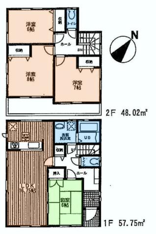 Floor plan. (1), Price 37,800,000 yen, 4LDK, Land area 142.78 sq m , Building area 105.77 sq m