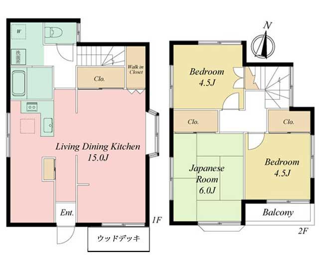 Floor plan. 15.8 million yen, 3LDK, Land area 111.86 sq m , Building area 73.79 sq m