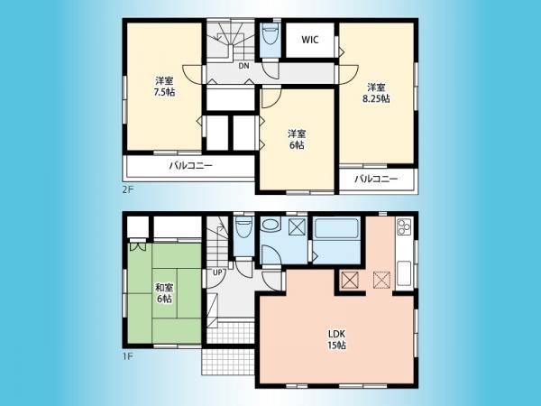 Floor plan. 38,800,000 yen, 4LDK, Land area 120 sq m , Building area 103.5 sq m