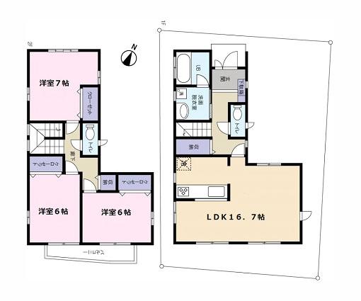 Floor plan. (A Building), Price 40,300,000 yen, 3LDK, Land area 92.32 sq m , Building area 103.76 sq m