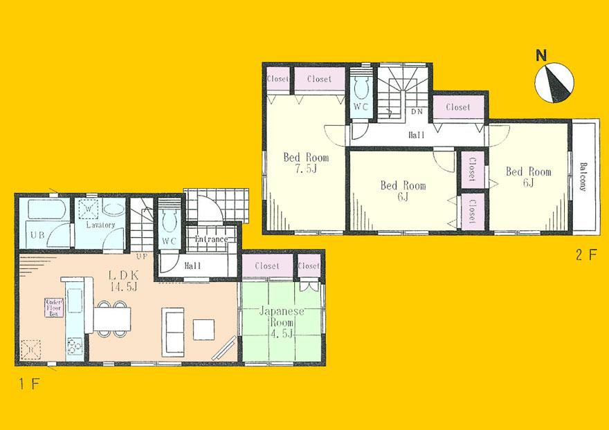 Floor plan. 28.8 million yen, 4LDK, Land area 120.14 sq m , Building area 93.15 sq m