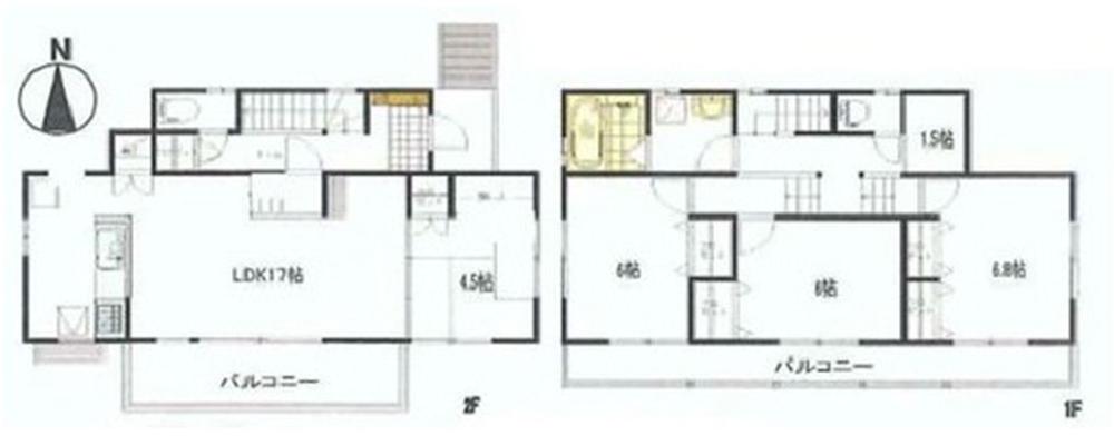 Floor plan. 33,800,000 yen, 4LDK + S (storeroom), Land area 326.8 sq m , Bright floor plan of the building area 108.27 sq m Zenshitsuminami direction.