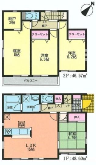 Floor plan. 35,800,000 yen, 4LDK, Land area 144.11 sq m , Building area 95.17 sq m