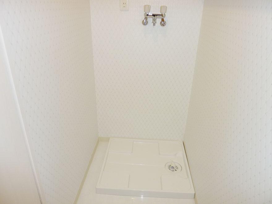 Wash basin, toilet. Washing machine Storage