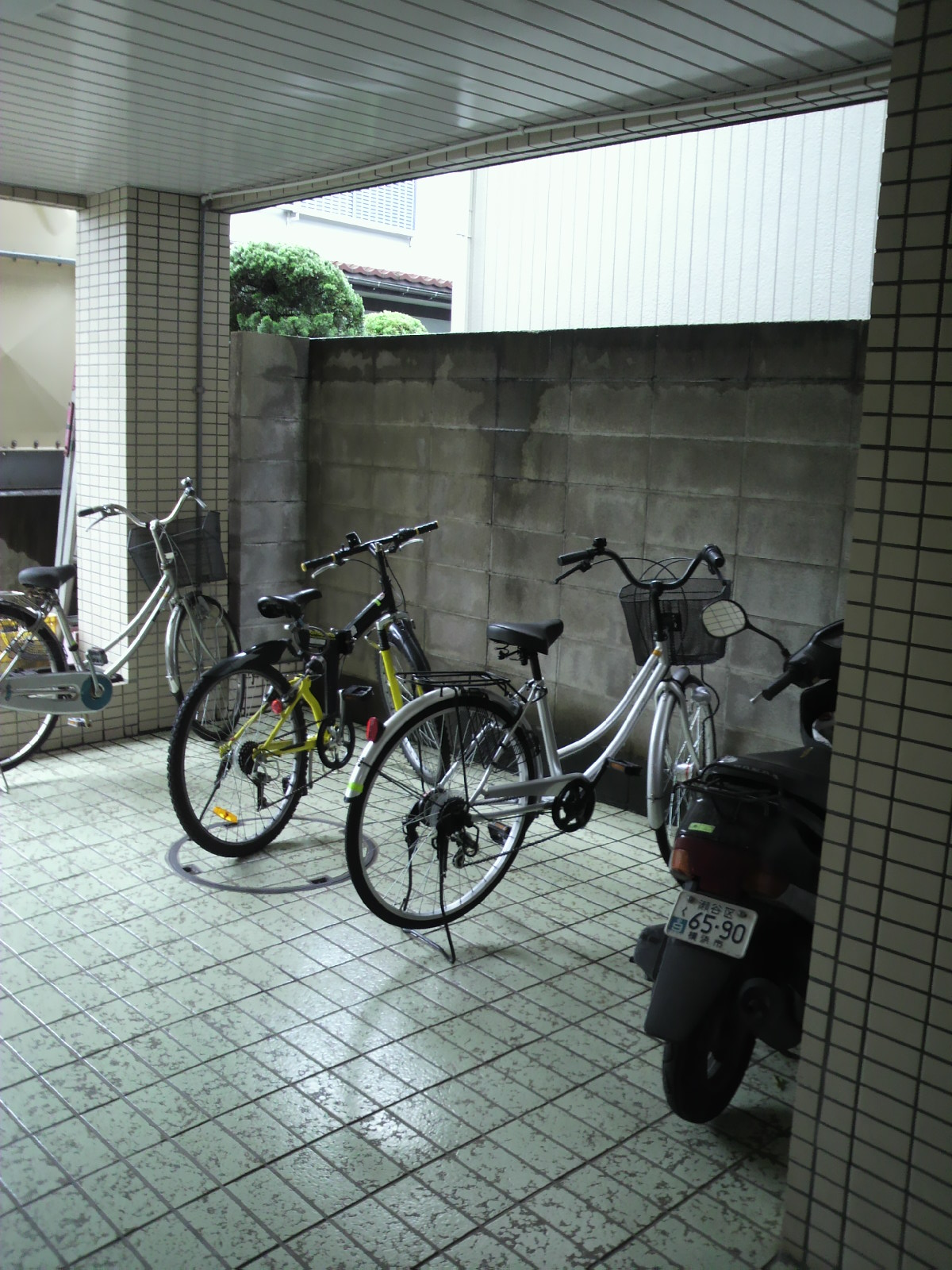 lobby. Bicycle parking space