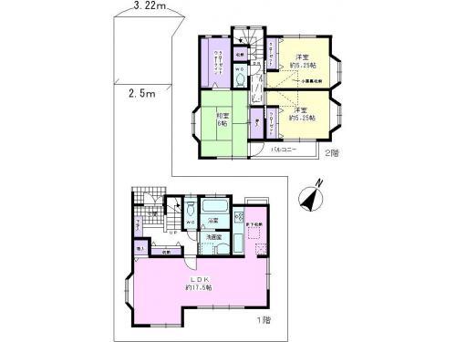 Floor plan. 29,980,000 yen, 3LDK, Land area 110.62 sq m , Building area 88.4 sq m