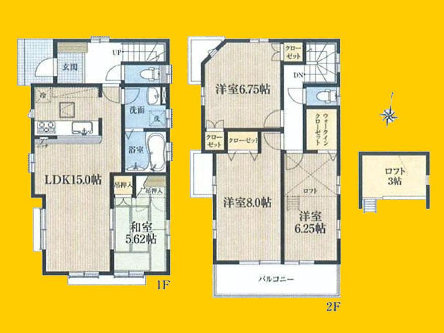 Floor plan. (1 Building), Price 40,300,000 yen, 4LDK+S, Land area 117.77 sq m , Building area 94.16 sq m