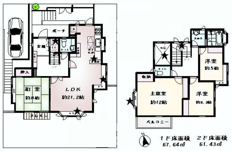 Floor plan. 36,800,000 yen, 4LDK, Land area 175.2 sq m , Building area 175.2 sq m floor plan