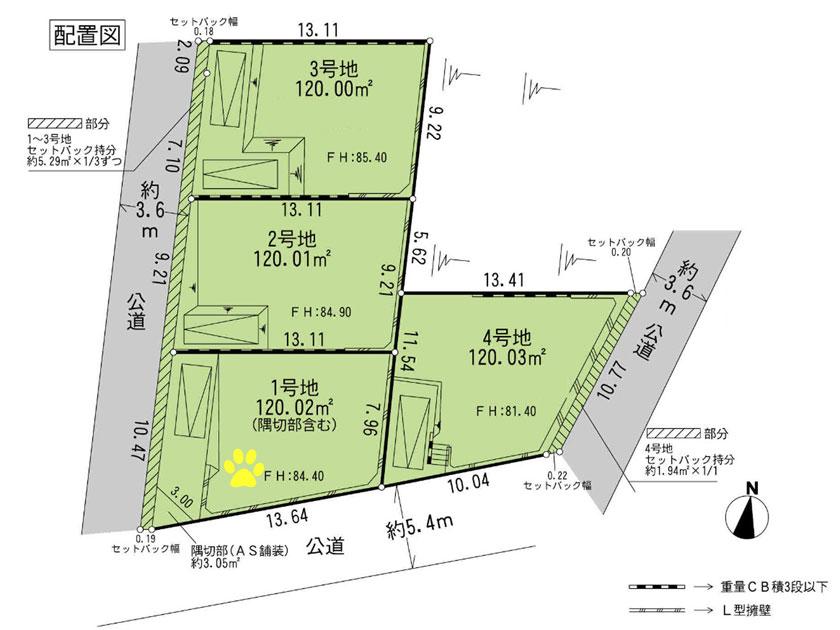 Compartment figure. Land price 26.5 million yen, Land area 120.02 sq m