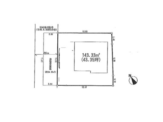 Compartment figure. Land price 18.5 million yen, Land area 143.33 sq m compartment view