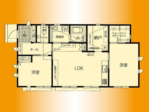 Floor plan. 33,800,000 yen, 2LDK, Land area 260 sq m , Building area 79.49 sq m